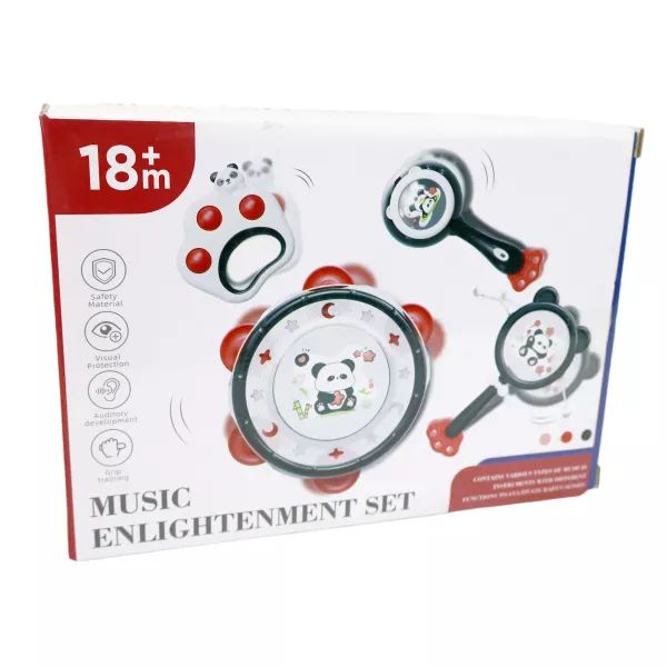 Első hangszerkészletem - panda mintás, 4 darabos