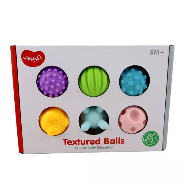 Palline sensoriali per lo sviluppo - set da 6, colori vivaci