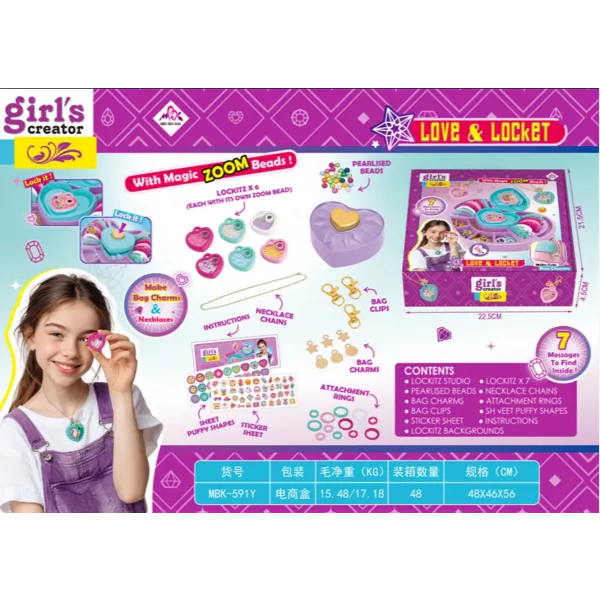 Kit de joyería en caja con forma de corazón