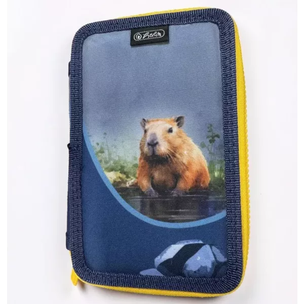 Trousse double étage motif capybara – vide
