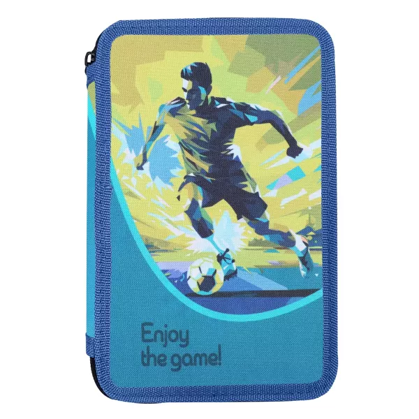 Trousse double étage motif football - vide