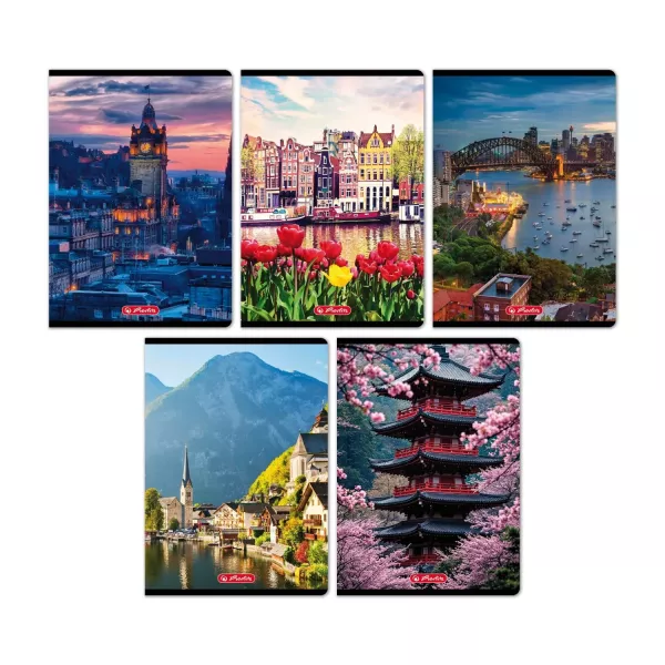Cahier quadrillé City - format A5, modèles assortis