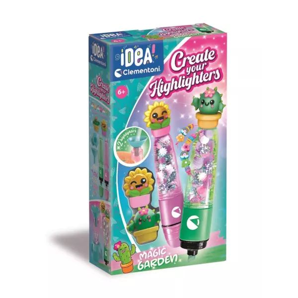 Clementoni Idea!: Szövegkiemelő készítő készlet - 2 db-os, virágos Clementoni Idea!: Szövegkiemelő készítő készlet - 2 db-os, virágos