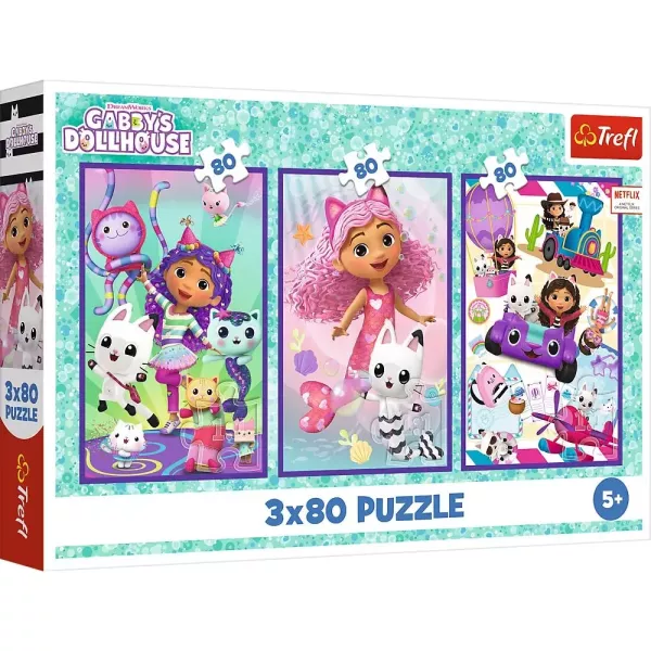 Trefl: Zilele colorate ale lui Gabi puzzle - 3 în 1 AMBALAJ DETERIORAT