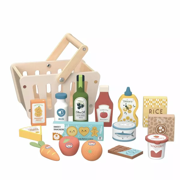 Tooky Toy: Дървен комплект хранителни продукти