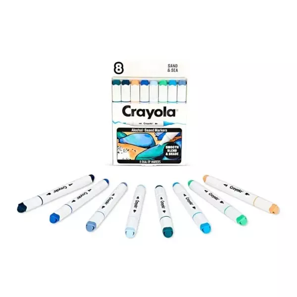 Crayola: Μαρκαδόροι Τέχνης – Σετ 8 τμχ σε αποχρώσεις άμμου και θάλασσας