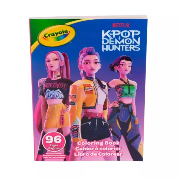 Crayola: carte de colorat „K-Pop Demon Hunters”, 96 pagini