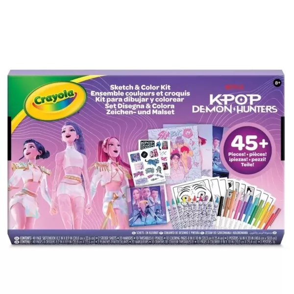 Crayola: Color & Sketch - K-Pop Demon Hunters kreatív rajz- és színezőkészlet