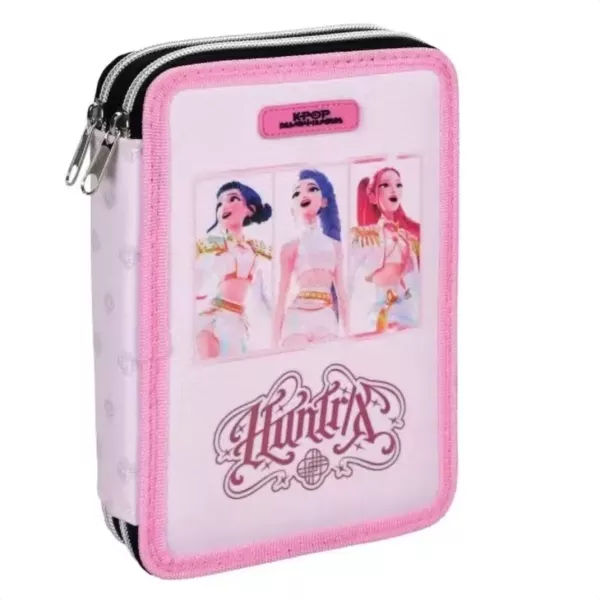 Chasseurs de démons K-POP : trousse Huntrix rose à deux étages – garnie