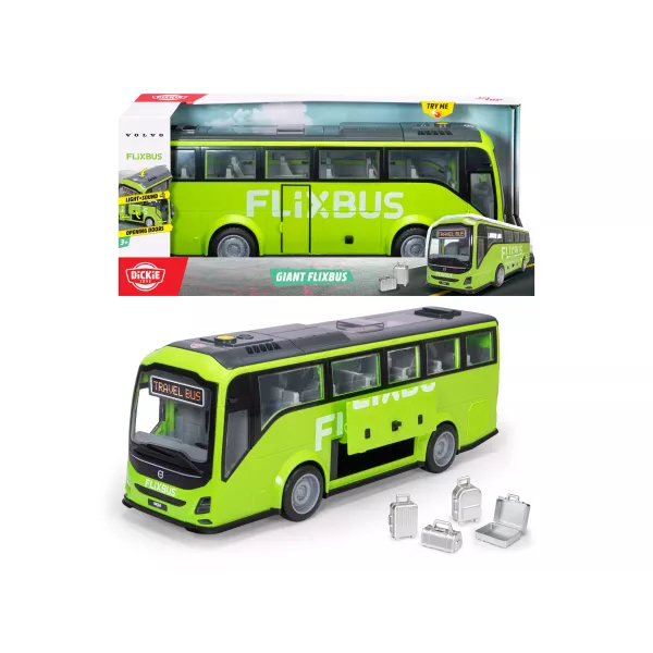 Dickie : Immense bus Flixbus avec sons réalistes et portes ouvrantes - 54 cm