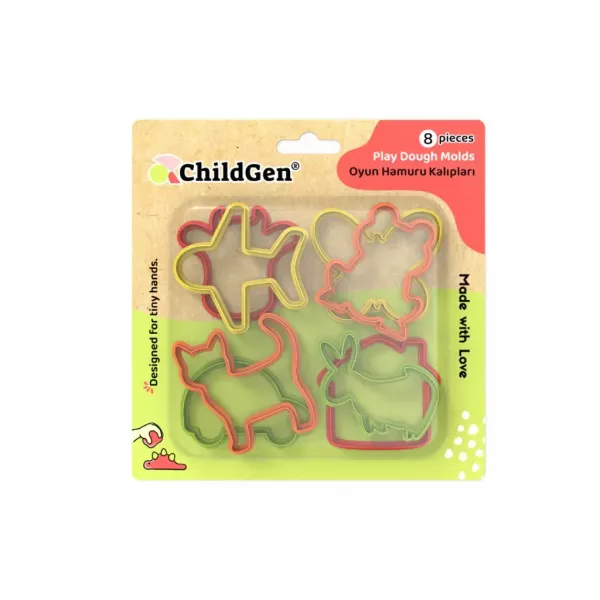 ChildGen: Set de cortadores para plastilina - 8 piezas