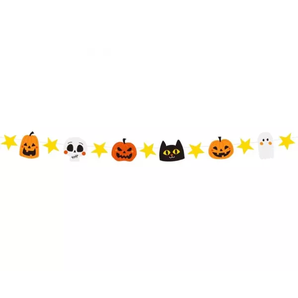 Ghirlanda di carta con motivi di Halloween, colorata, 250 cm