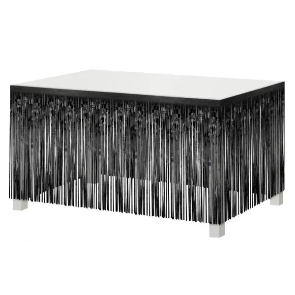 Båndpynt til festbord – 80 x 300 cm, sort