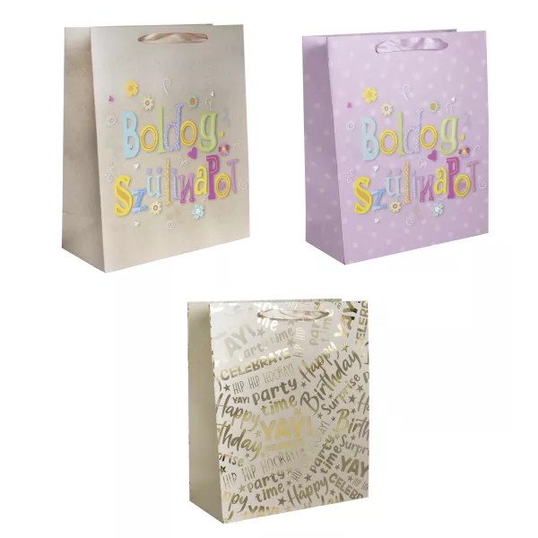 Geschenkbeutel zum Geburtstag – 31 x 42 cm, verschiedene Ausführungen