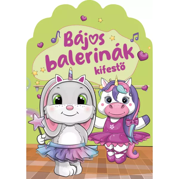 Livro de colorir com graciosas bailarinas - em húngaro