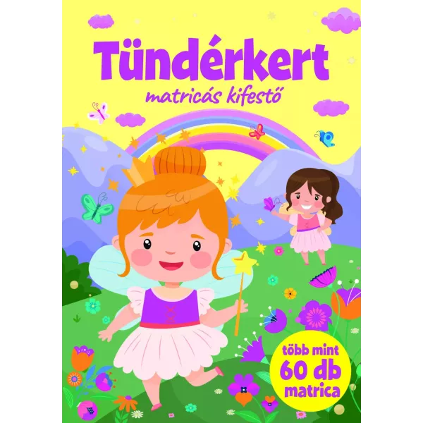 Jardim Encantado – livro de colorir com autocolantes - em húngaro