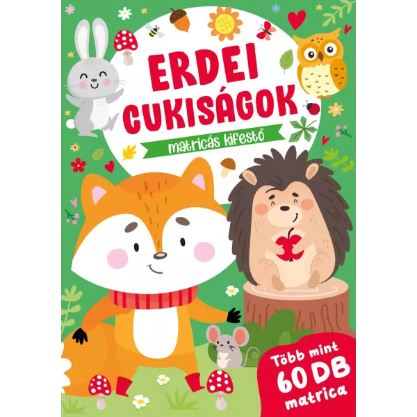 Adorables de la forêt – livre de coloriage avec autocollants