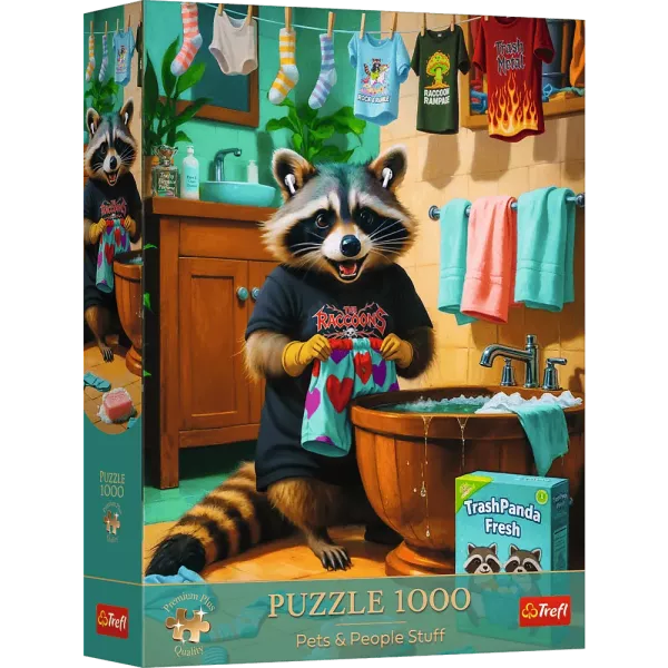 Trefl: Waschtag des Waschbären – Puzzle mit 1000 Teilen