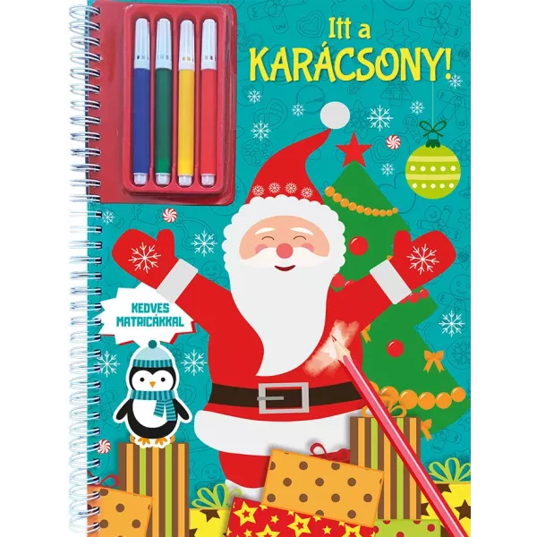 Noël est là ! - Avec autocollants à colorier et feutre