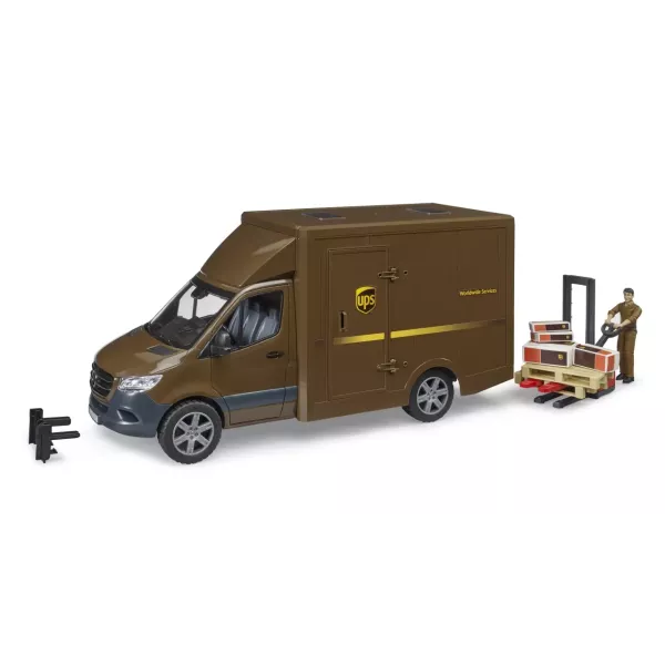 Bruder MB Sprinter corriere UPS con accessori