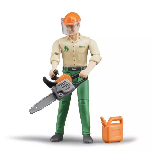 Trabalhador florestal Bruder bworld com acessórios