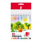 ICO Süni: Set de 12 markere colorate Fibrepen