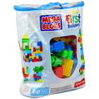 Mega Bloks: Klasszikus színű építőkocka szett táskában - 60 db