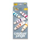 Creative Jungle 12 féle színű tubusos tempera készlet kifestővel