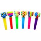 Sopladores en espiral para fiestas - 6 unidades, varios colores