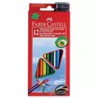 Faber-Castell: ECO trīsstūra krāsainu zīm. komplekts - 12 gab., dāvana asinātājs