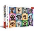 Trefl: Juokingi šunys dėlionė – 1000 dalių