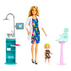Barbie: Karrier játékszett - fogorvos Barbie