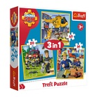 Trefl: Pompierul Sam puzzle 3-în-1