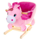Balansoar Unicorn pentru copii din material pluş - roz