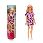 Barbie: szőke hajú baba rózsaszín szívecskés ruhában
