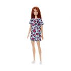 Barbie: vörös hajú baba kék szívecskés ruhában