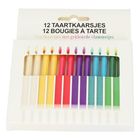 Vela de colores con llama colorida - paquete de 12