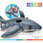 Intex: Óriás fehér cápa kapaszkodós matrac - 173 x 107 cm