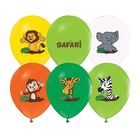 Baloane colorate cu model safari - 5 buc.