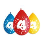 Kleurrijke hangballonnen met leeftijdsprint, 30 cm, set van 4
