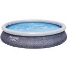 Bestway: St Tropez rataninė, pripučiama sodo baseino briauna su filtru – 396 x 84 cm