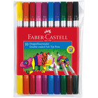 Faber-Castell: Kétvégű, kimosható, 10 db-os filctoll készlet