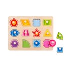 Tooky Toy: Fa forma puzzle, 12 db-os - Alakzatok