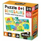 8+1 puzzle cu două fețe - Dinozauri