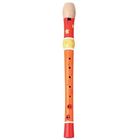 Flaut din lemn colorat - roșu, 33 cm
