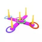 Jogo de habilidade de arremesso de argolas de plástico - rosa