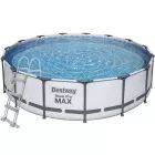 Bestway: Conjunto Steel Pro MAX piscina com estrutura metálica, escada e filtro - 488 x 122 cm