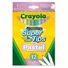 Crayola: Conjunto de Marcadores Super Tips Pastel - 12 peças