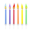 Set de 6 lumânări cu flacără colorată