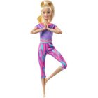 Barbie Mozgásra Tervezve: szőke hajú jóga Barbie - rózsaszín-kék ruhában